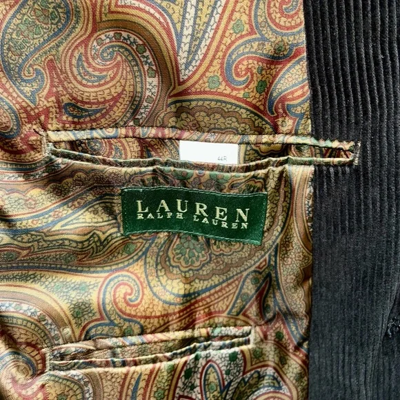 Ralph Lauren Black Corduroy Blazer - Picture 3 of 5